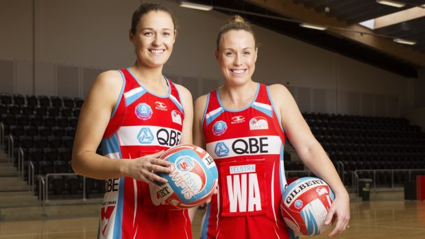 Connection: Swifts duo Susan Pettitt and Kim Green are the only survivors from the NSW Swifts team that won the ANZ Championship in 2008.