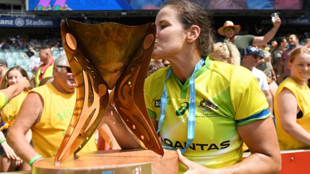 Sweet success: Australian co-captain Shannon Parry enjoys the taste of victory - and redemption.