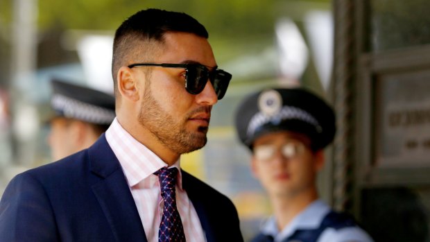 Salim Mehajer arrives at the Downing Centre court complex on Tuesday.