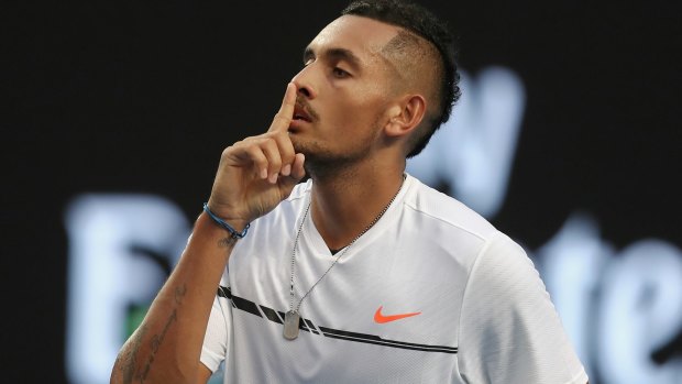 Nick Kyrgios had an easy night out against Portugal's Gastao Elias at the Australian Open in Melbourne.