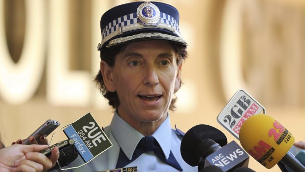 NSW Police Deputy Commissioner Catherine Burn addresses the media on Monday.