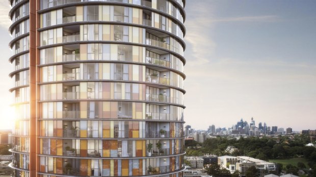 Artist's impression: Mirvac's 224-apartment Ovo development in Sydney's Green Square.