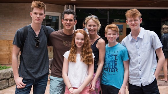 Chris Lloyd-Mostyn with his wife Jane and their children Alex, 17, Matthew 15, Jamie 13 and Lara 11.