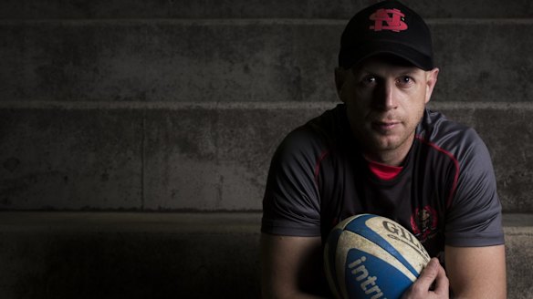 "We need people who love rugby": Simon Cron at Cammeray Oval.
