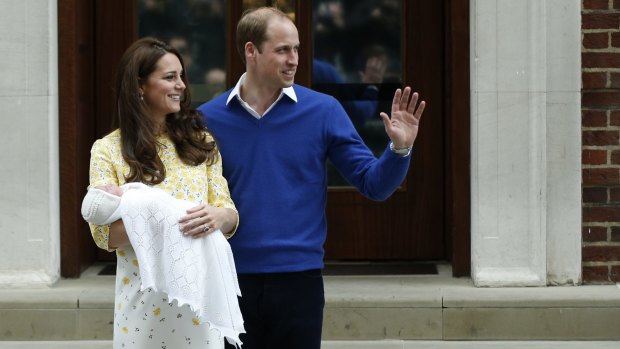 The Duke and Duchess of Cambridge and their newborn baby princess, Charlotte Elizabeth Diana.