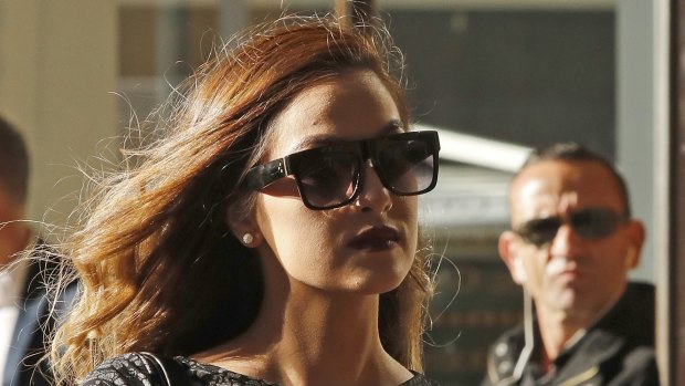 Fatima Mehajer arrives at the Downing Centre Court complex on Thursday.