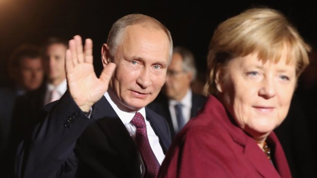 Russia's Vladimir Putin and Germany's Angela Merkel have reacted very differently to Donald Trump's surprise election victory. 