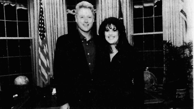 President Clinton and Monica Lewinsky in the Oval Office at the White House.