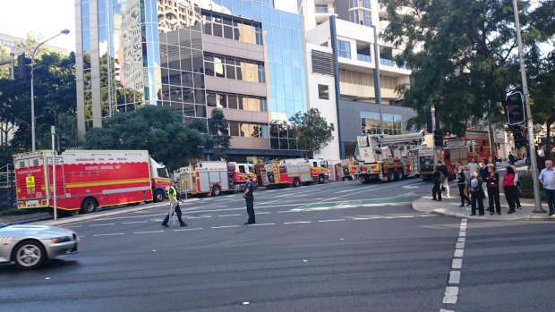 Upper Edward Street was closed, with a dozen fire trucks called to the scene.