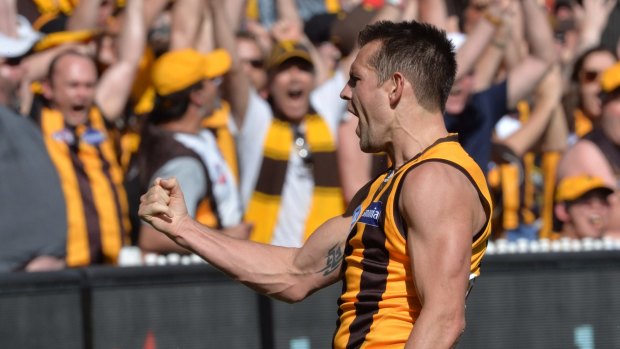Luke Hodge in action in the 2015 grand final.