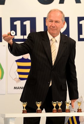 Terry Henderson at the draw for the Caulfield Cup.