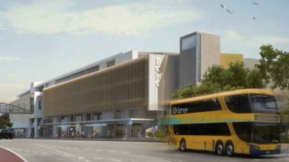 An artist's impression shows a new B-Line style bus.