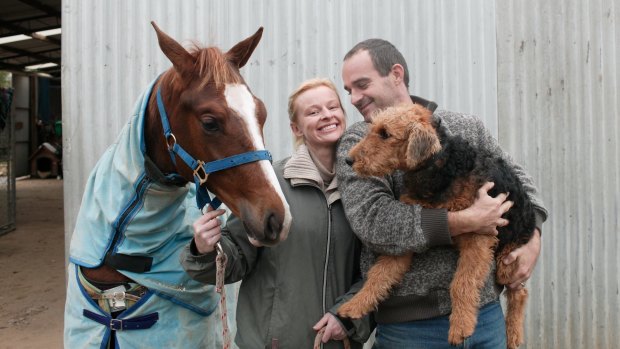 Animal trainers Sarah Rawson-Harris and Cody Rawson-Harris around 2010. 