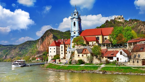 River cruising allows you to float into charming villages that ocean liners can never reach, such as Durnstein, on the River Danube. 