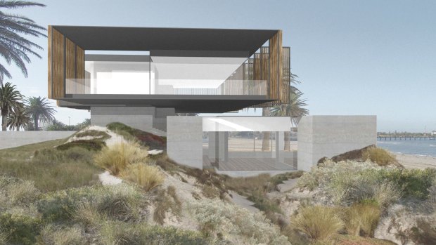 The design selected for the Stokehouse, by architect Robert Simeoni. 