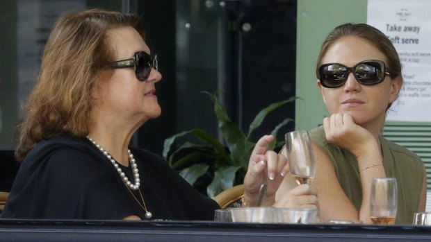 Gina and Ginia Rinehart: Bianca feared material provided to Ginia was likely to be passed on to their mum, Gina. 