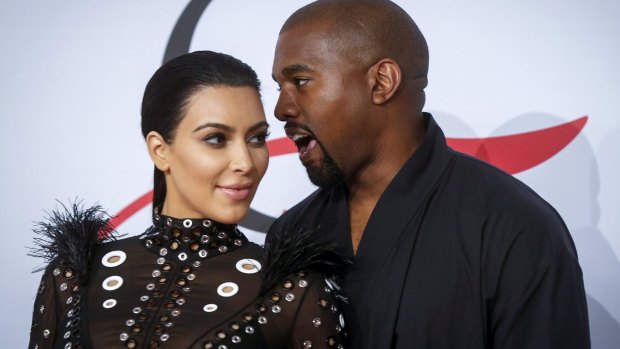 In less dirty times: Kim Kardashian and Kanye West.