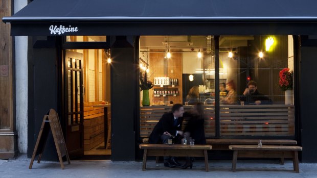 Kaffeine cafe, London.

