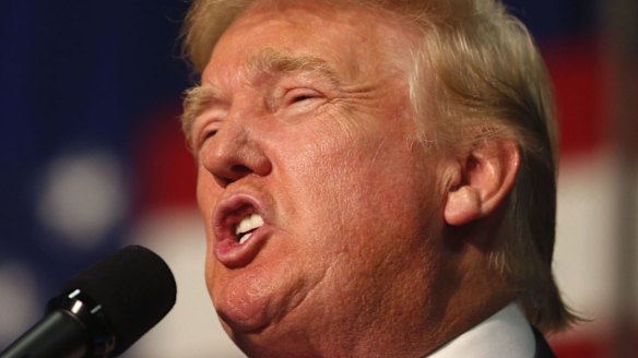 Is Republican presidential candidate Donald Trump choking on the immigration issue?
