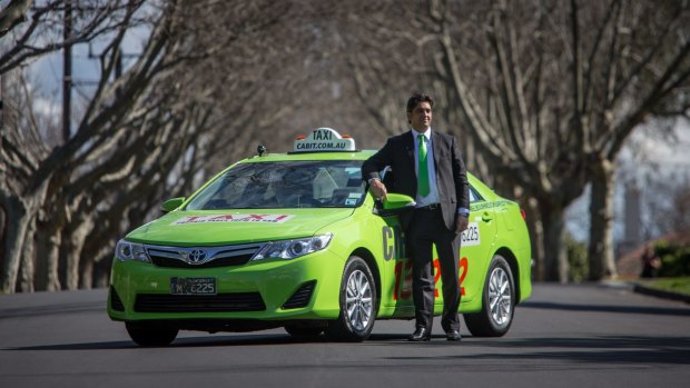 Harry Katsiabani, the director of Cabit, which is rolling out a fleet of Green, environmentally friendly hybrid cabs. 
