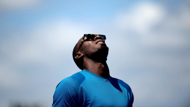 Usain Bolt training at Albert Park.