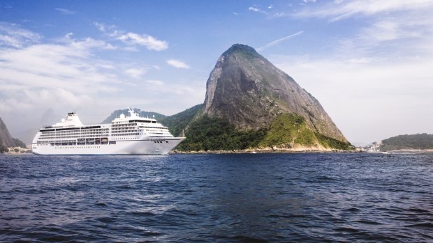Grand voyage: Seven Seas Mariner off Rio de Janeiro.