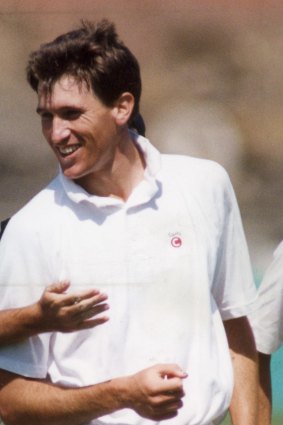 Sutherland in 1991, during his time as a Victorian paceman.