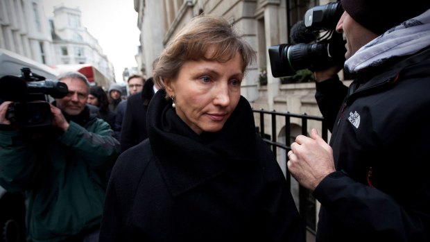 Marina Litvinenko,  widow of Alexander, leaves the High Court inquiry in London.