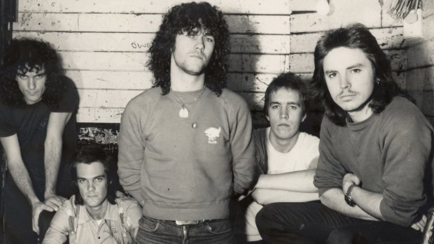 Classic era Cold Chisel - Ian Moss, Don Walker, Jimmy Barnes, Steve Prestwich and Phil Small, a few decades before receiving the Ted Albert Award for outstanding service to Australian Music.