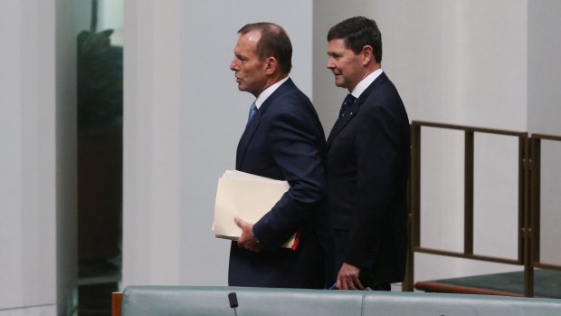 Backbenchers Tony Abbott and Kevin Andrews.