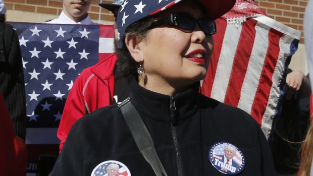 A supporter of Republican presidential candidate in Chicago on Friday.