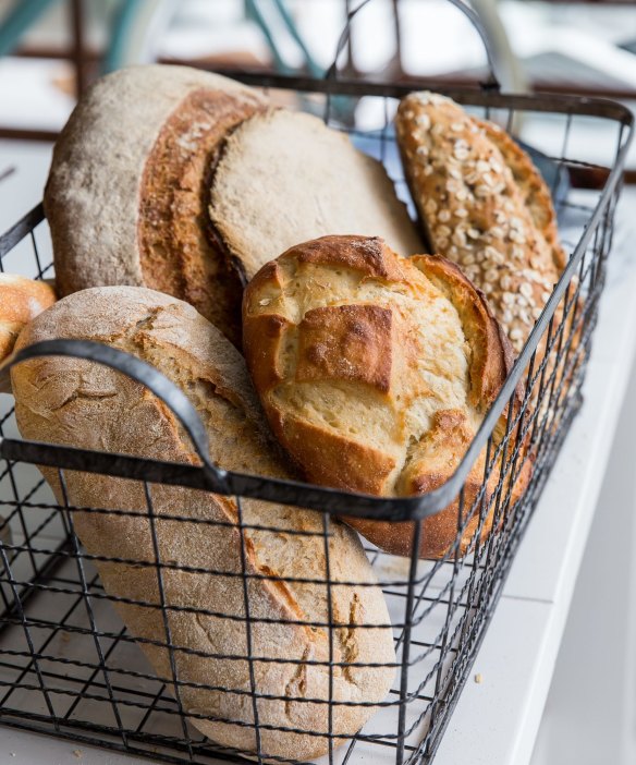 Sourdough loaves at Phillippa's bakery, Melbourne.