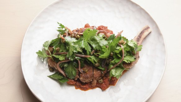 Torello Rose veal schnitzel with parsley, capers and anchovy.