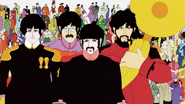 Yellow Submarine is a surreal tale that features cartoon versions of the Beatles members, and images from some of their psychedelic songs.