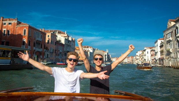 Caspar Lee (left) and Joe Sugg have made the transition from YouTube to film with Joe and Caspar Hit the Road.