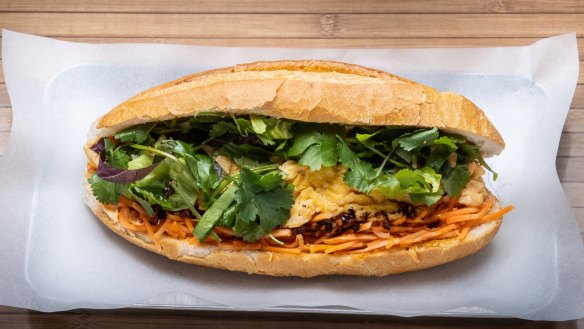 Egg banh mi is part of the permanent menu at Ca Com, the new sandwich bar from the Anchovy team.