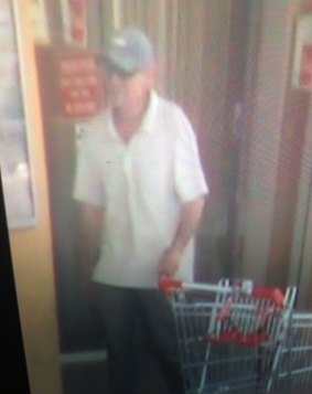 A CCTV image from Sunday, October 25, of a man believe to be Gino Stocco.
