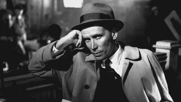 Peter Weller as William Burroughs in the film <i>Naked Lunch</i>.  Burroughs shot dead his wife Joan Vollmer.