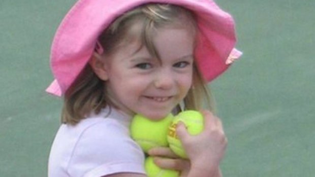 British girl Madeleine McCann, aged 3, before she went missing from a Portuguese holiday complex in 2007. 