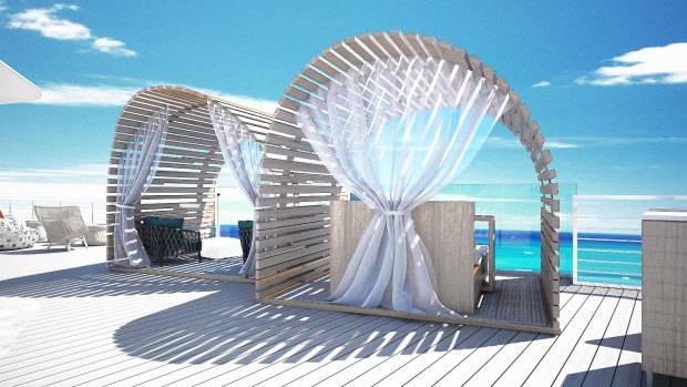 Guests can sleep under the stars in a  cabana on Celebrity Flora in the Galapagos.