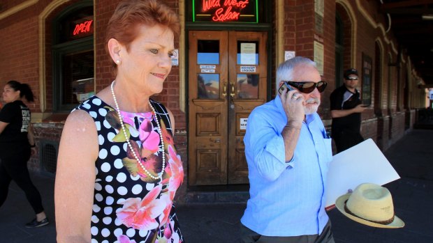 Pauline Hanson on the Hustings in Kalgoorlie.