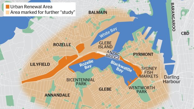 The scope of the Bays Precinct project.