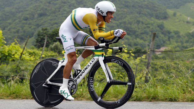 Richie Porte struggled in the Giro d'Italia's time trial.