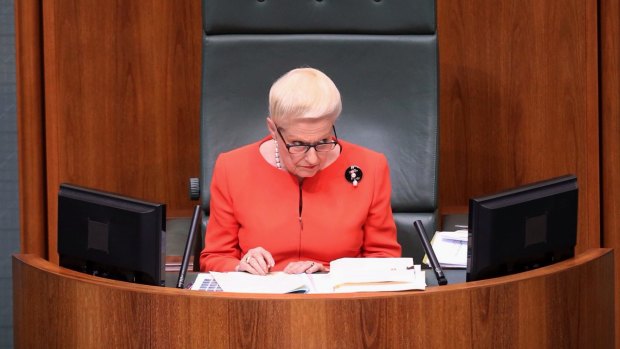 Speaker Bronwyn Bishop in question time on Thursday.
