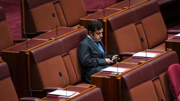 Sam Dastyari in the Senate this week. 