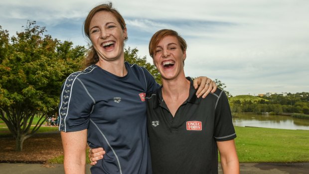 Laughing all the way to Rio: Cate and Bronte Campbell.