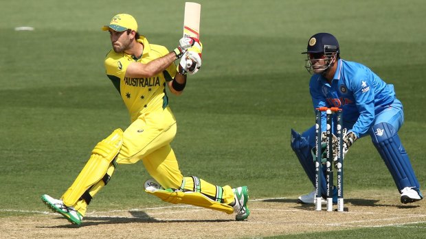 Talent to burn: Glenn Maxwell smashes a hundred in World Cup warm-up match.
