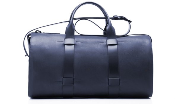 Hunt Leather's Troubador Bag sets the trend for sleek carryalls. 