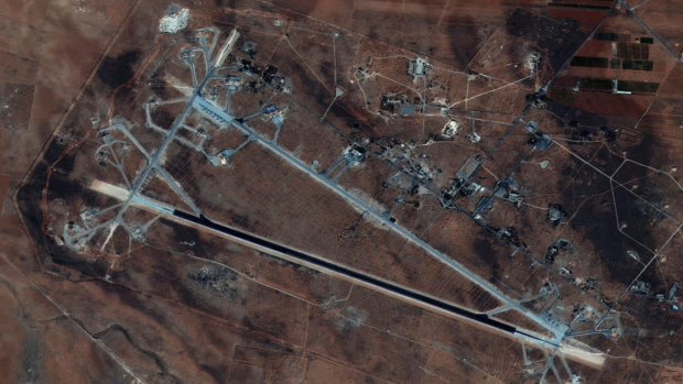 US target: Shayrat air base in Syria. 
