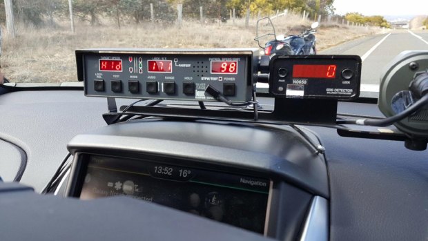 A 50-year-old Nicholls man was slapped with a traffic infringement notice for riding his motorbike 171km/h in a 100km/h zone.